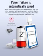 Creative design of work card appearance,multifunctional voice recorder ( white colour ) - Image 5