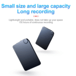 Smart Voice Recorder, Audio Recorder with Transcribe & Summarize, 64GB Memory, Meetings, Interviews, Black - Image 3