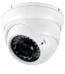 White dome-style CCTV security camera with infrared LEDs